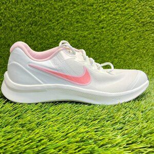 Nike Star Runner 3 SE Girls Size 6.5Y White Pink Athletic Running Shoes Sneakers